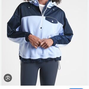 Athleta Two-Tone Navy/Light Purple Pullover Jacket